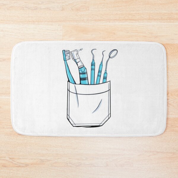 Item preview, Blue dental instruments in a pocket designed and sold by guaka-molly.
