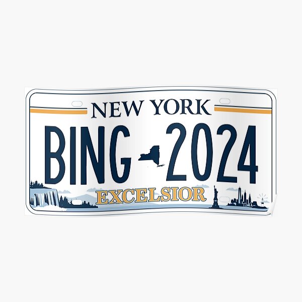 "binghamton class of 2024 license plate" Poster for Sale by amyefranko