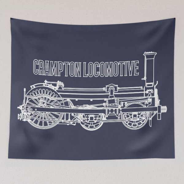 Item preview, Crampton 1846 Steam Locomotive Blueprint Diagram Gift designed and sold by Maljonic.