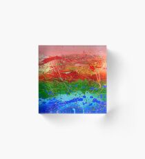 Rainbow Abstract Acrylic Block