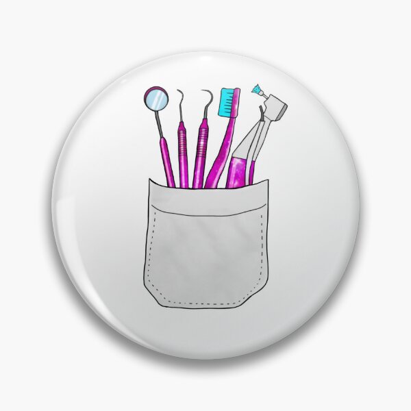 Item preview, Pink dental instruments in a pocket designed and sold by guaka-molly.