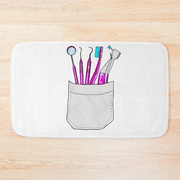 Item preview, Pink dental instruments in a pocket designed and sold by guaka-molly.
