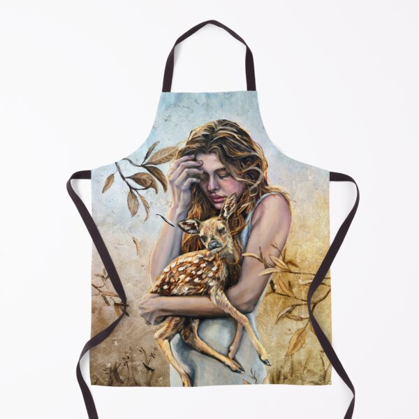 Item preview, Woman holds a fawn designed and sold by AmandaFineArt.