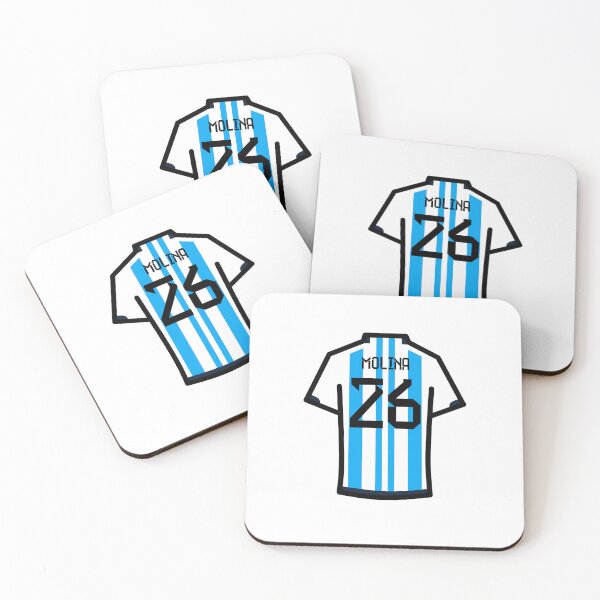 Item preview, Molina #26 ARG Blue White 22 Football Jersey designed and sold by Millustgfx.