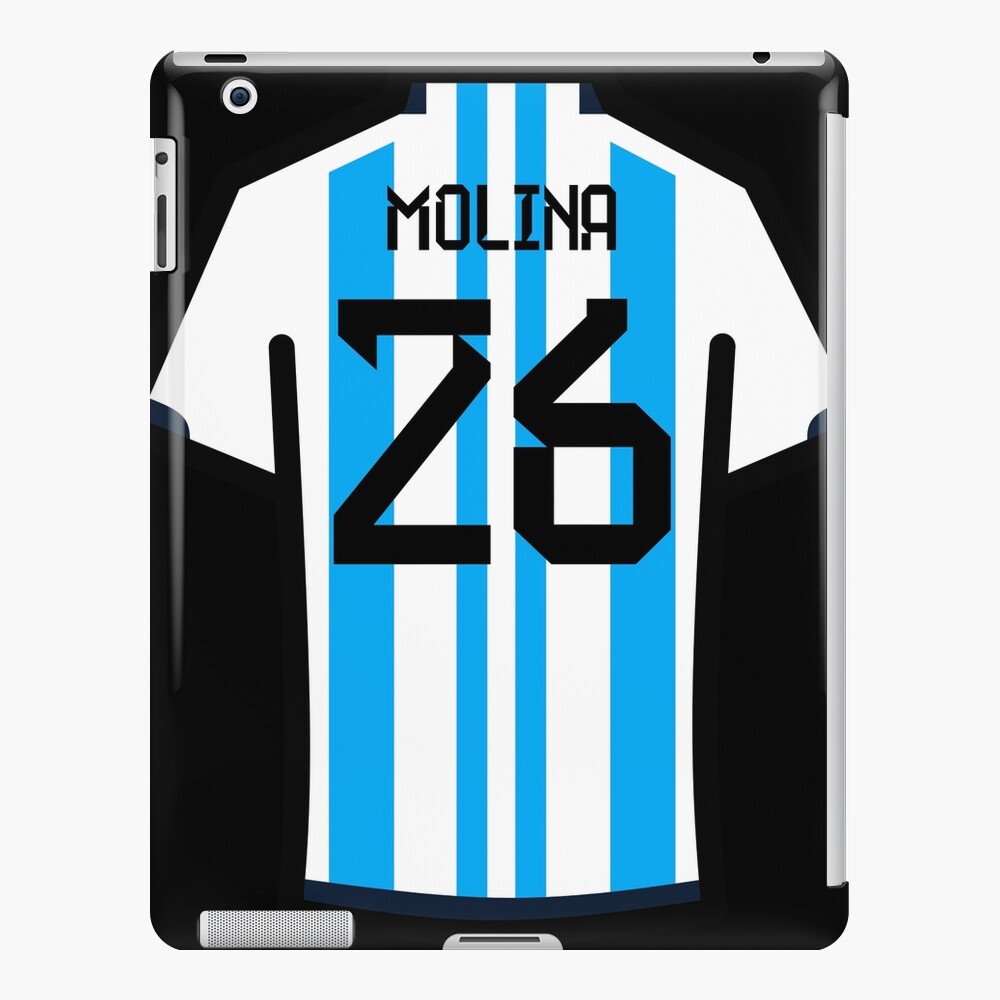 Molina #26 ARG Blue White 22 Football Jersey Sticker for Sale by  Millustgfx