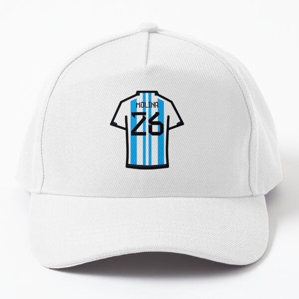 Molina #26 ARG Blue White 22 Football Jersey Sticker for Sale by  Millustgfx