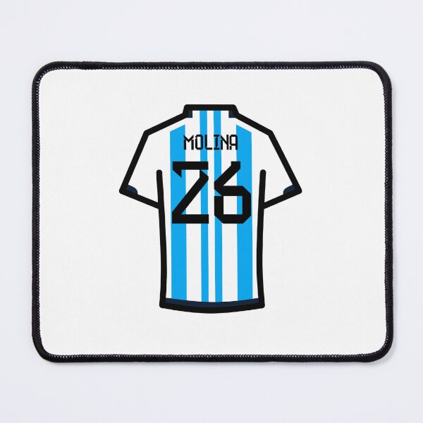 Item preview, Molina #26 ARG Blue White 22 Football Jersey designed and sold by Millustgfx.