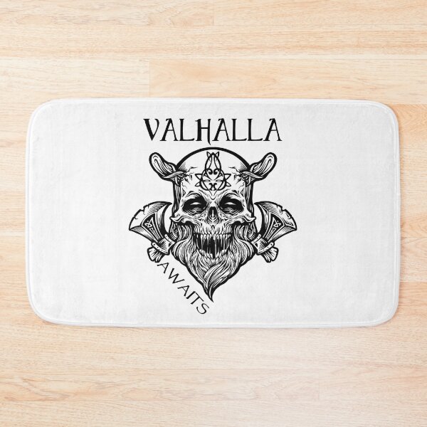 Item preview,   Valhalla Awaits - Vikings Warrior Black and White designed and sold by Georgy09.