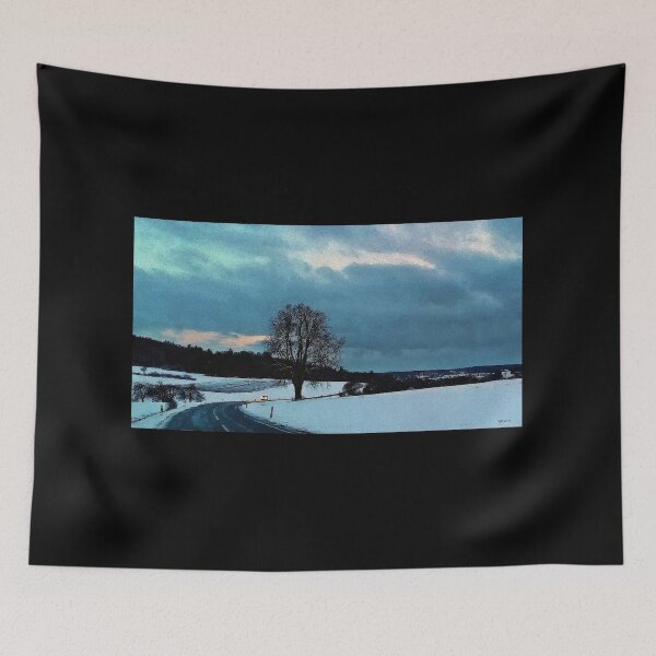 Item preview, street with Linden tree in winter designed and sold by Wolfgang Schweizer.