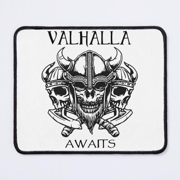 Item preview,  Valhalla Awaits - 3 Vikings Warrior Black and White designed and sold by Georgy09.