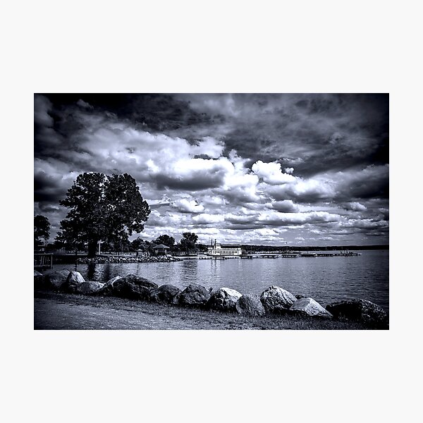 Canandaigua Lake in Black and White Photographic Print