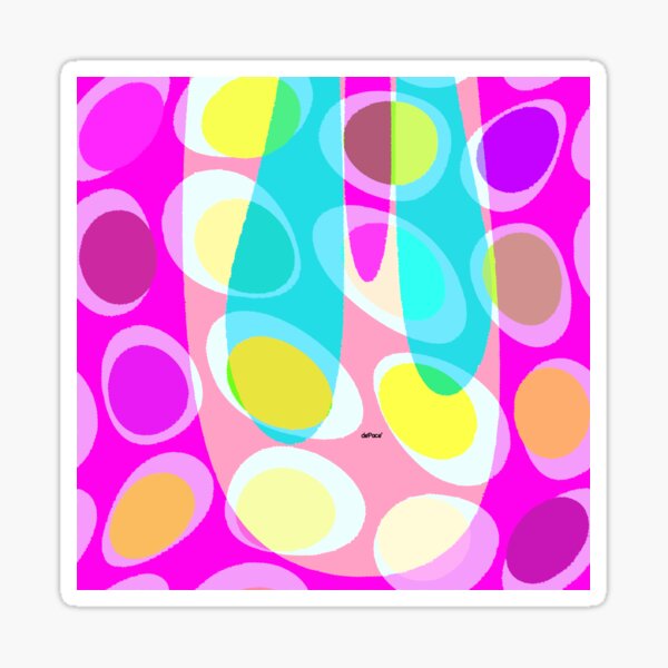 Abstract Egg Print - dePace' Sticker