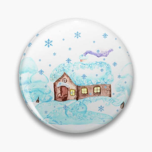 Item preview, Watercolor house and Christmas trees in snow seamless pattern transparent background pattern Christmas pattern cute pattern designed and sold by Sunflower-7.