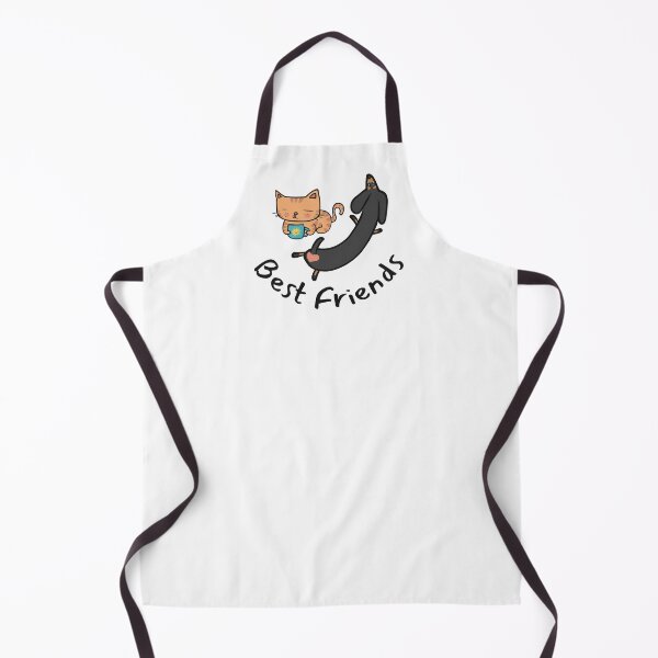 Item preview, Best Friends - Orange Cat and Dachshund - Doxie and Kitten Cartoony designed and sold by SayWhatYouFeel.