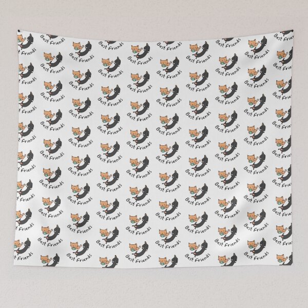 Item preview, Best Friends - Orange Cat and Dachshund - Doxie and Kitten Cartoony designed and sold by SayWhatYouFeel.