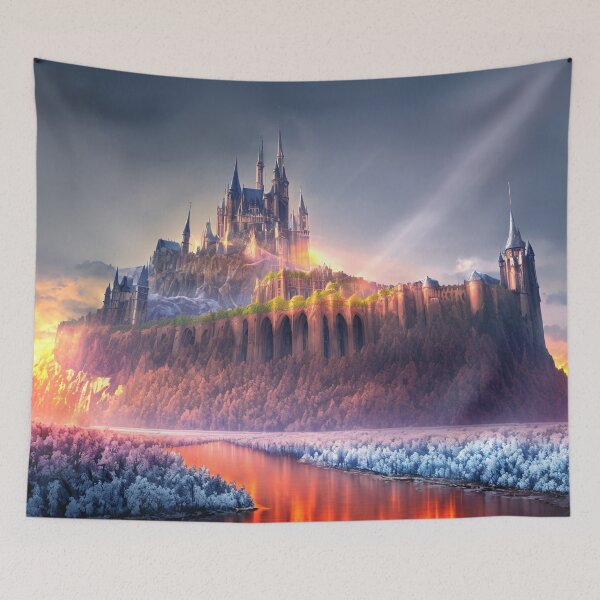 Item preview, A Lone Mountain Fortress designed and sold by GeomanticArts.