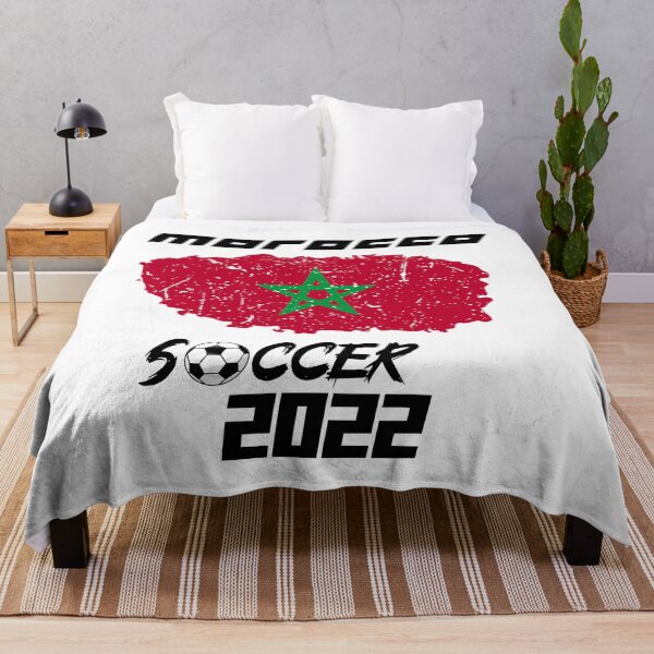 Aperçu de l'œuvre Morocco Soccer 2022 Moroccan Flag Football Team créée et vendue par SamShop ⭐⭐⭐⭐⭐.