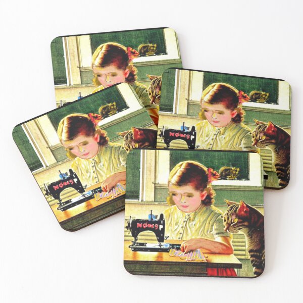 Item preview, Little Girl Sewing designed and sold by Mizjean.