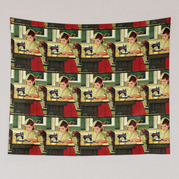 Item preview, Little Girl Sewing designed and sold by Mizjean.