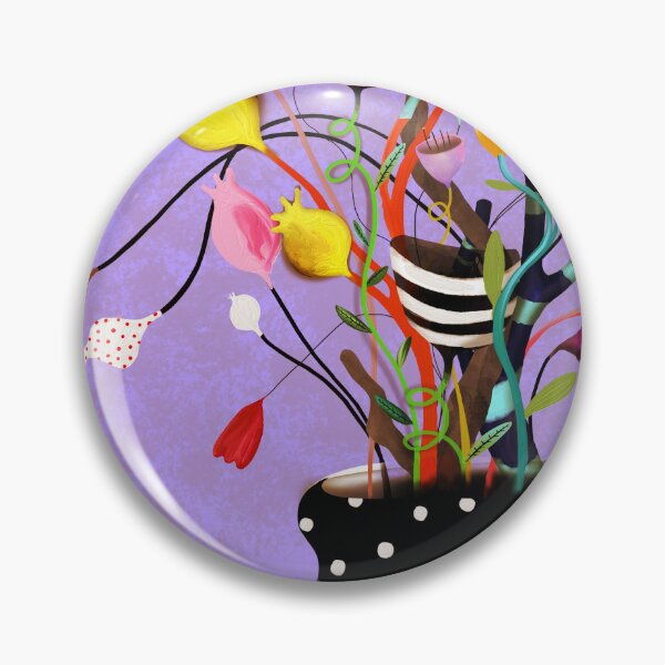 Item preview, Purple vase with flowers - Rupydetequila - Vase mit Blumen designed and sold by rupydetequila.