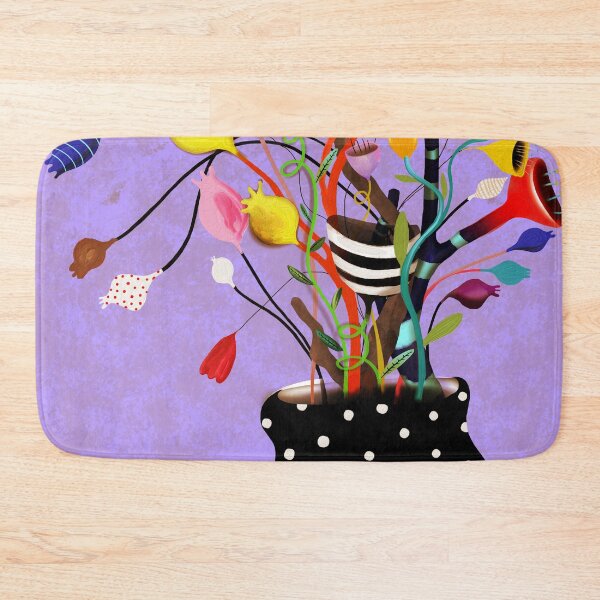 Artikelvorschau, Lila Vase mit Blumen - Rupydetequila - Vase mit Blumen entworfen und verkauft von rupydetequila.