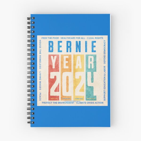 Artikelvorschau, PMD00135 Progressive Movement Designs Bernie Sanders 2024 Regenbogen auf Blau für Progressive entworfen und verkauft von ProgressiveLeft.