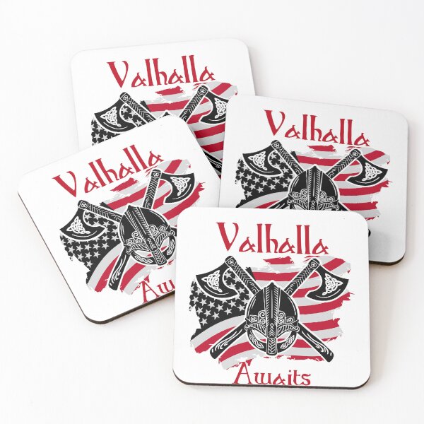 Item preview, Valhalla Awaits -  Viking Us Flag designed and sold by Georgy09.
