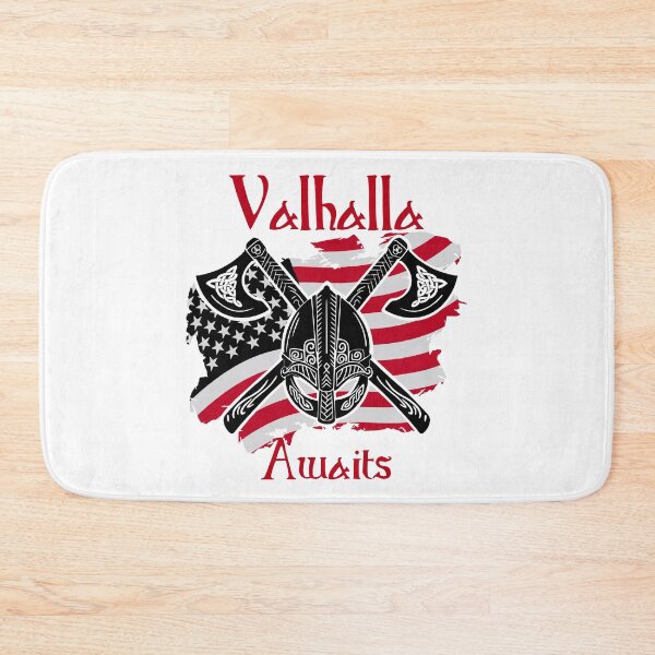Item preview, Valhalla Awaits -  Viking Us Flag designed and sold by Georgy09.