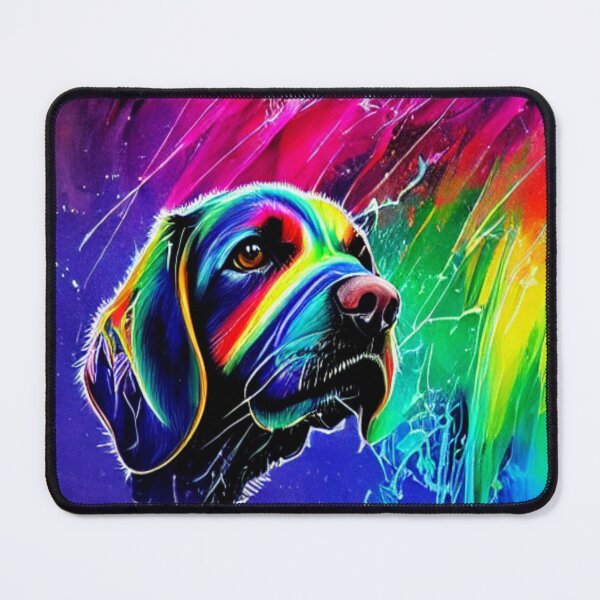Item preview, RETRO DOG PORTRAIT ART - RAINBOW LABRADOR RETRIEVER ART designed and sold by ArtzandDesignz.