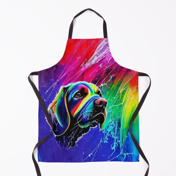 Item preview, RETRO DOG PORTRAIT ART - RAINBOW LABRADOR RETRIEVER ART designed and sold by ArtzandDesignz.