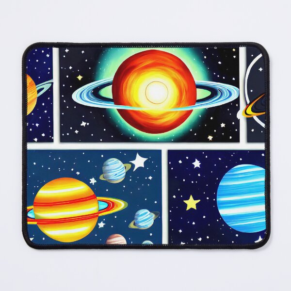 Item preview, Colourful planets and stars digital illustrations designed and sold by Graphics By Craig.