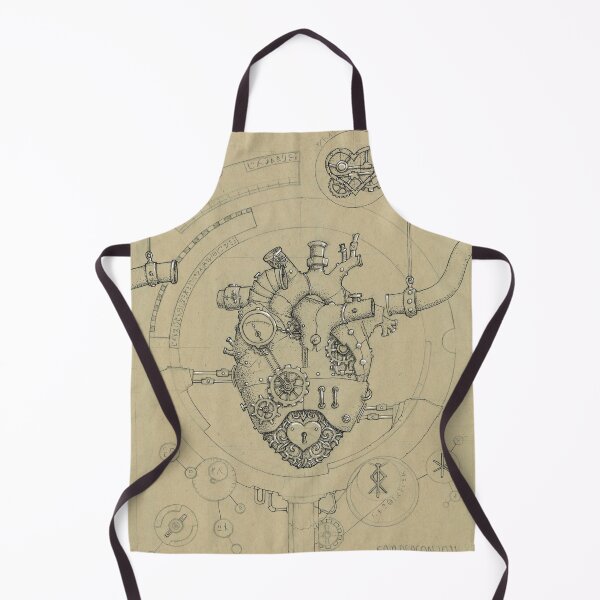 Item preview, Steampunk Heart Artwork (Ink Illustration) designed and sold by Sam Deacon Art.