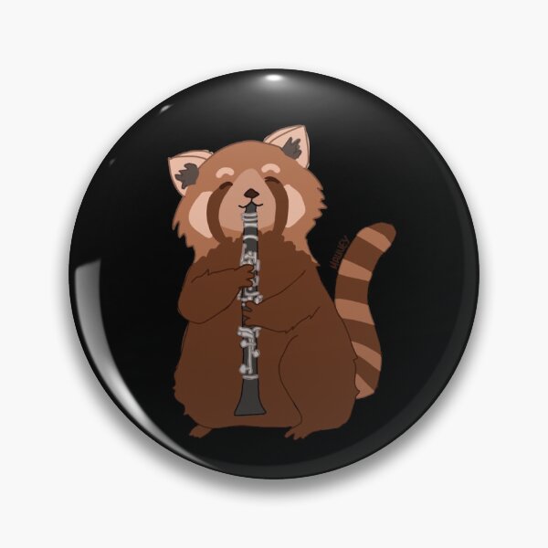 Item preview, red panda playing clarinet  designed and sold by practiceyourins.