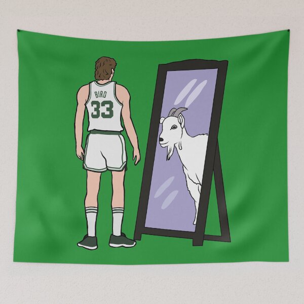 Item preview, Larry Bird Mirror GOAT designed and sold by RatTrapTees.