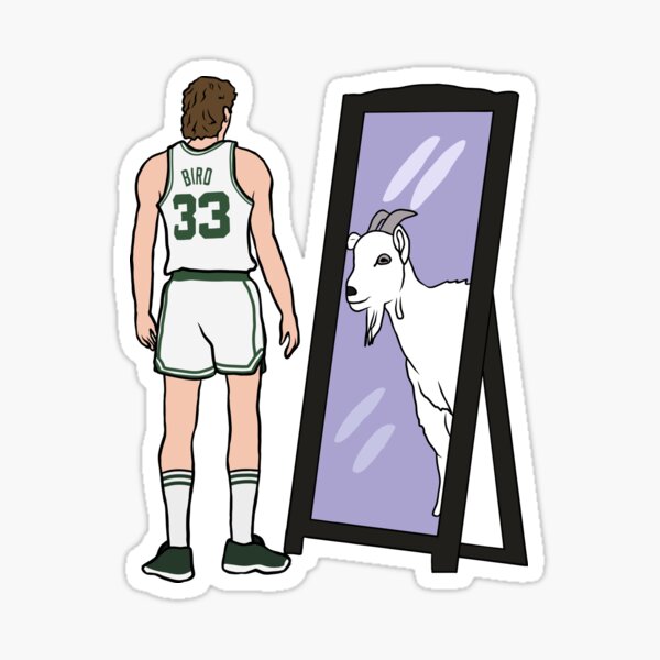 Item preview, Larry Bird Mirror GOAT designed and sold by RatTrapTees.