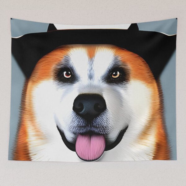 Item preview, Cowboy Akita dog, Akita dog breed designed and sold by The Love Quill.