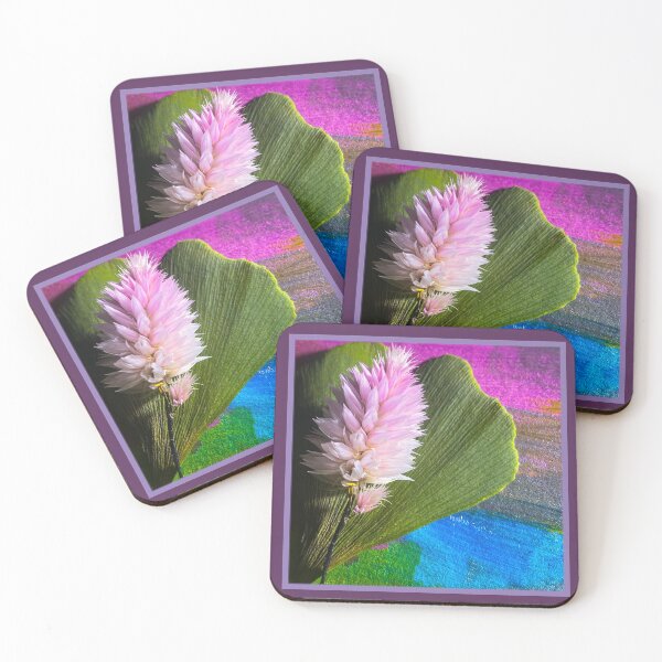 Item preview, Enchanted Botanicals Gingko Flamingo Feather Celosia  designed and sold by Wolfcreek1.