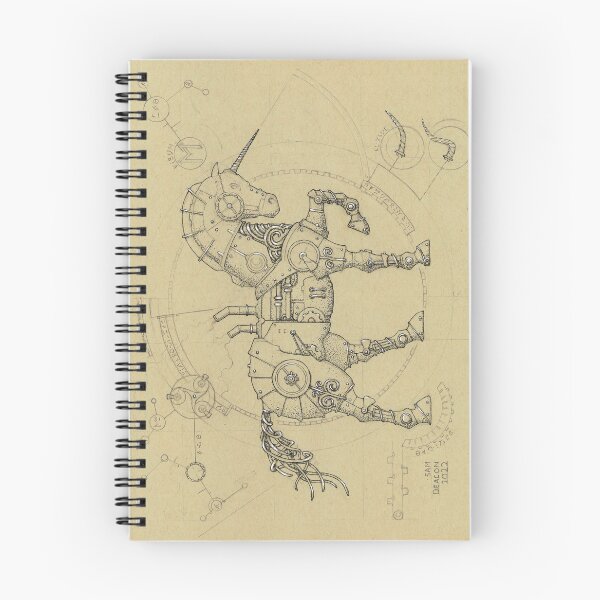 Item preview, Steampunk Unicorn Artwork (Ink Illustration) designed and sold by Sam Deacon Art.