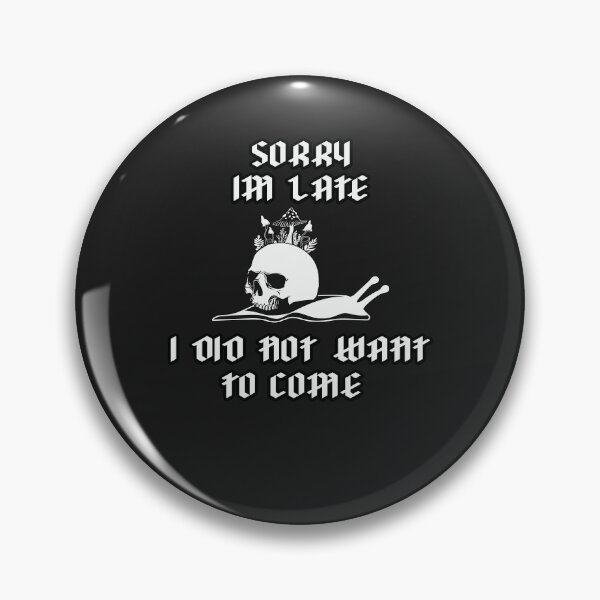 Artikelvorschau, Entschuldigung, ich bin spät dran, ich wollte nicht kommen. Schneckenschädel Hot Goth Design entworfen und verkauft von QuanJewelry.