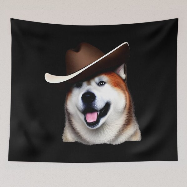 Item preview, Cowboy Akita dog, Akita dog breed designed and sold by The Love Quill.