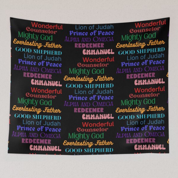 Item preview, Names of Jesus: Wonderful, Counselor, Mighty God, Redeemer! designed and sold by Cowboy Folly.
