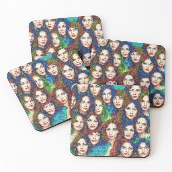 Item preview, women's faces  painted in the Pointillism  style designed and sold by David-Howells.