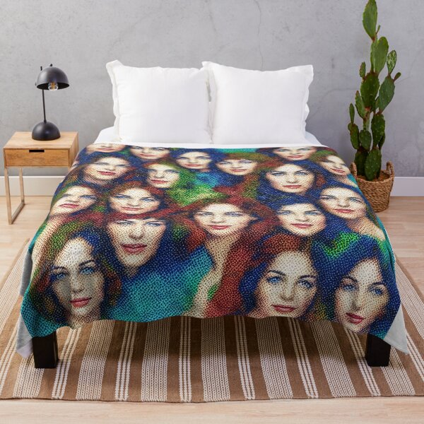 Item preview, women's faces painted in the Pointillism style designed and sold by David-Howells.