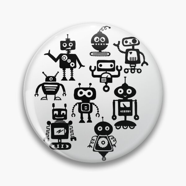 Item preview, Robot All-Over Print and Sticker Pack designed and sold by Unhinged Heather.