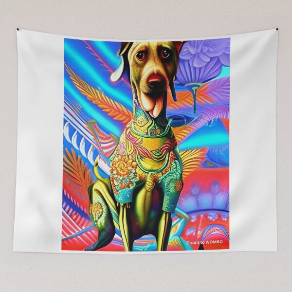 Item preview, Colorful, abstract hound dog wall art as prints, on canvas, or large posters. Wall art decor for your home. Choice of print sizes. designed and sold by JoelsCorner.