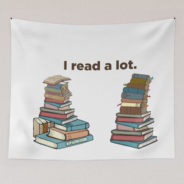 Item preview, I read a lot - book stacks designed and sold by printsbyko.