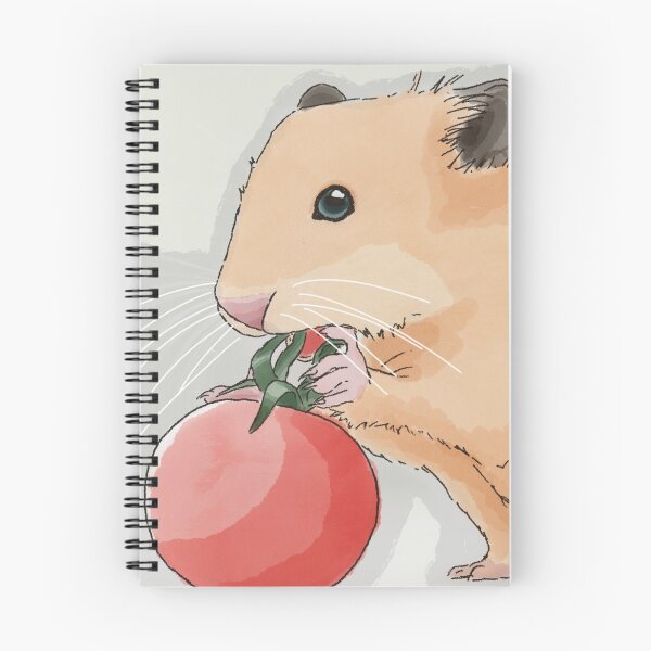 Item preview, Hamster with a Tomato - Hungry Hamster - Cute Pet designed and sold by BunnyBizarre.