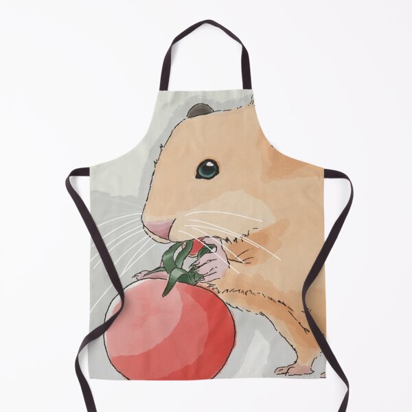 Item preview, Hamster with a Tomato - Hungry Hamster - Cute Pet designed and sold by BunnyBizarre.