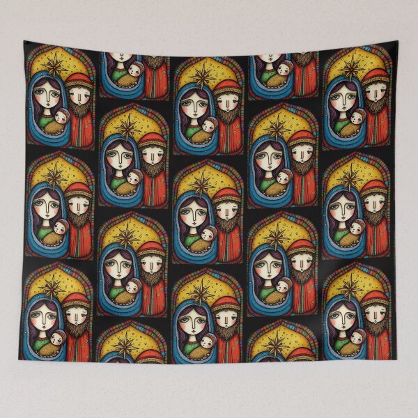 Item preview, CHRISTMAS BLESSINGS  NATIVITY OF MARY, JOSEPH and BABY JESUS, Midjourney AI Artwork designed and sold by davidjulie.