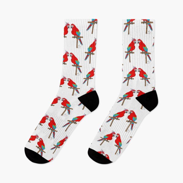 Item preview, Crazy Bird Lady with Green Wing Macaws designed and sold by Laughing Parrot Studio.